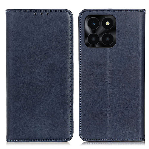 Leather Case Stands Flip Cover Holder A02D for Huawei Honor X6a Blue