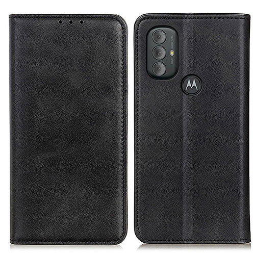 Leather Case Stands Flip Cover Holder A02D for Motorola Moto G Play (2023) Black