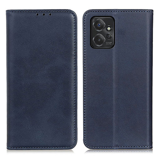 Leather Case Stands Flip Cover Holder A02D for Motorola Moto G Power 5G (2023) Blue