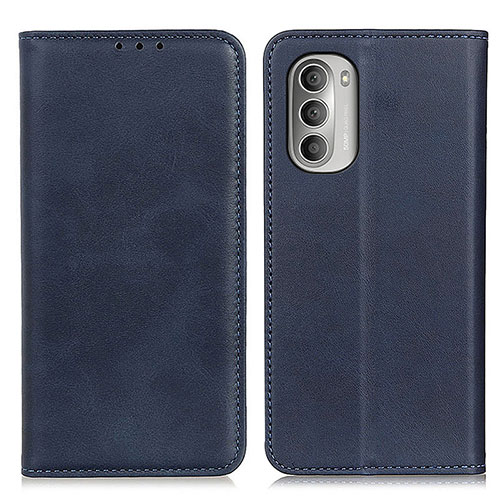 Leather Case Stands Flip Cover Holder A02D for Motorola Moto G Stylus (2022) 4G Blue