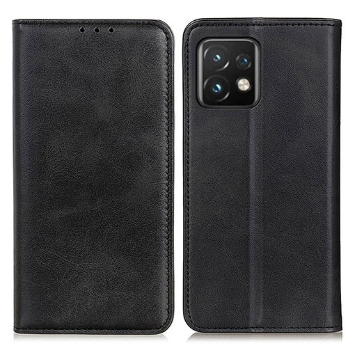 Leather Case Stands Flip Cover Holder A02D for Motorola Moto X40 5G Black