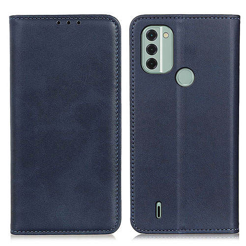 Leather Case Stands Flip Cover Holder A02D for Nokia C31 Blue