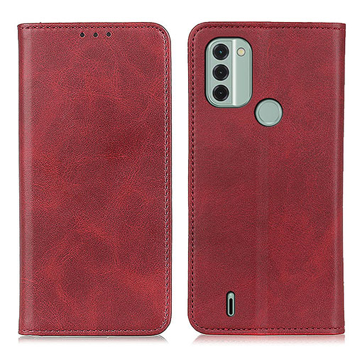 Leather Case Stands Flip Cover Holder A02D for Nokia C31 Red