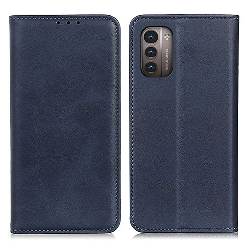 Leather Case Stands Flip Cover Holder A02D for Nokia G21 Blue