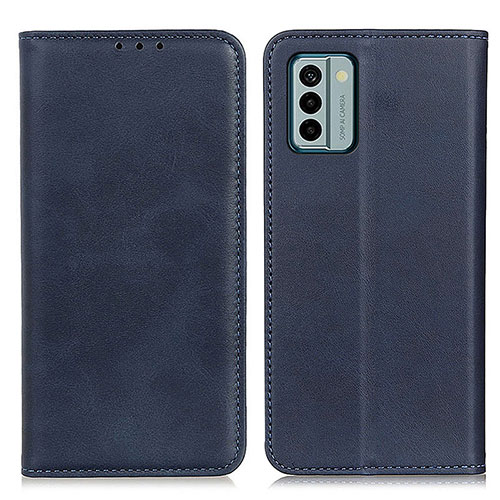 Leather Case Stands Flip Cover Holder A02D for Nokia G22 Blue