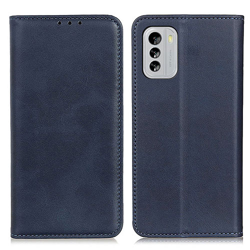 Leather Case Stands Flip Cover Holder A02D for Nokia G60 5G Blue