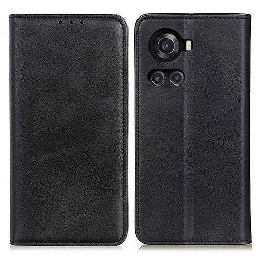 Leather Case Stands Flip Cover Holder A02D for OnePlus 10R 5G Black