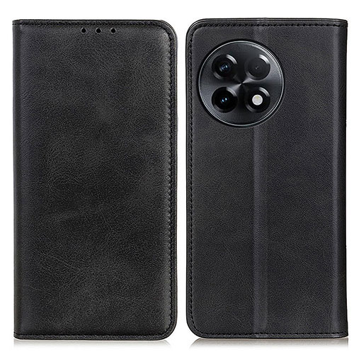 Leather Case Stands Flip Cover Holder A02D for OnePlus 11R 5G Black