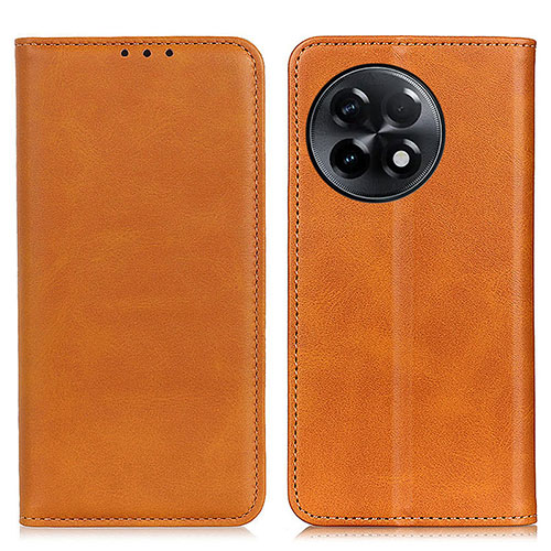 Leather Case Stands Flip Cover Holder A02D for OnePlus 11R 5G Light Brown