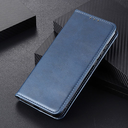 Leather Case Stands Flip Cover Holder A02D for OnePlus 9 5G Blue