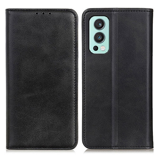 Leather Case Stands Flip Cover Holder A02D for OnePlus Nord 2 5G Black