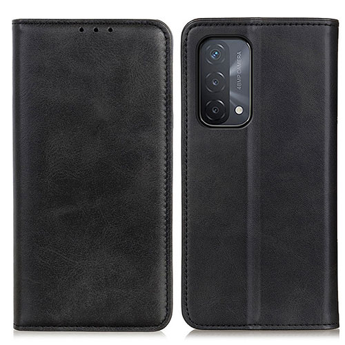 Leather Case Stands Flip Cover Holder A02D for OnePlus Nord N200 5G Black