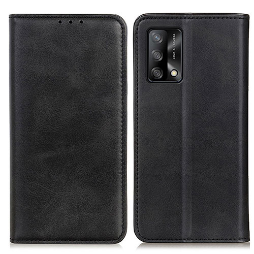 Leather Case Stands Flip Cover Holder A02D for Oppo F19s Black