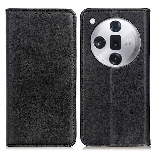 Leather Case Stands Flip Cover Holder A02D for Oppo Find X7 5G Black