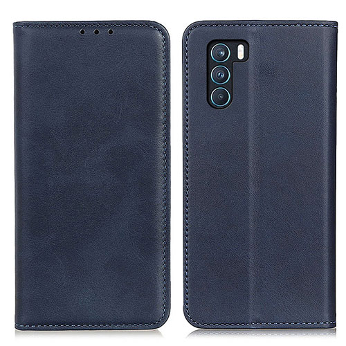 Leather Case Stands Flip Cover Holder A02D for Oppo K9 Pro 5G Blue