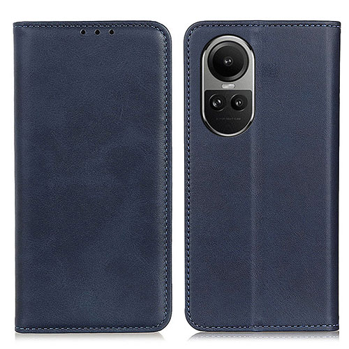 Leather Case Stands Flip Cover Holder A02D for Oppo Reno10 Pro 5G Blue