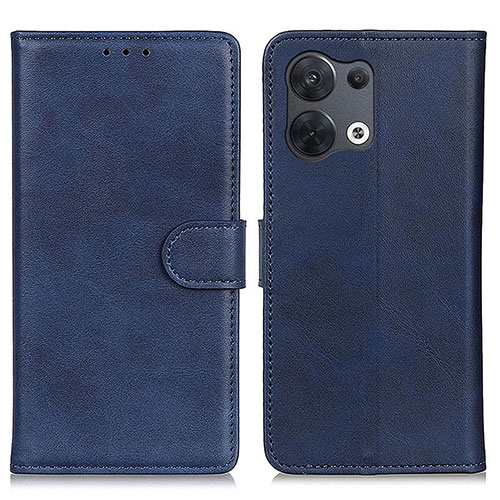 Leather Case Stands Flip Cover Holder A02D for Oppo Reno8 Pro 5G Blue