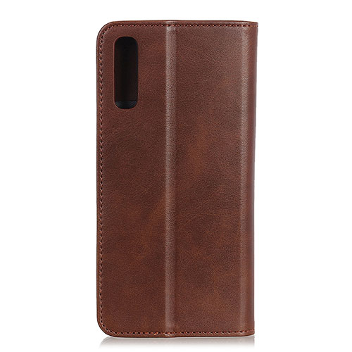 Leather Case Stands Flip Cover Holder A02D for Samsung Galaxy A02 Brown
