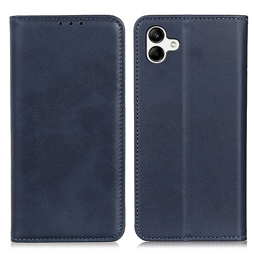 Leather Case Stands Flip Cover Holder A02D for Samsung Galaxy A05 Blue