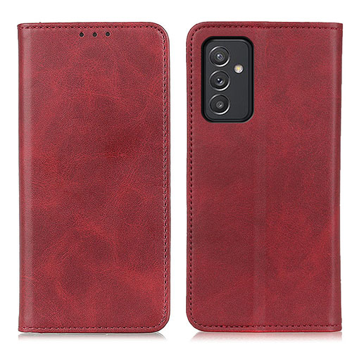 Leather Case Stands Flip Cover Holder A02D for Samsung Galaxy A05s Red