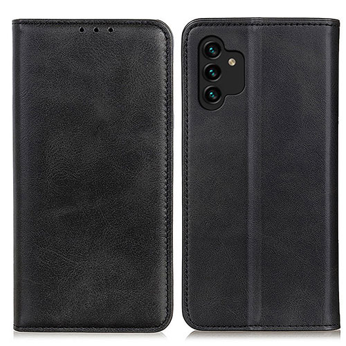 Leather Case Stands Flip Cover Holder A02D for Samsung Galaxy A13 4G Black