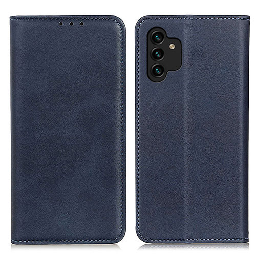 Leather Case Stands Flip Cover Holder A02D for Samsung Galaxy A13 4G Blue