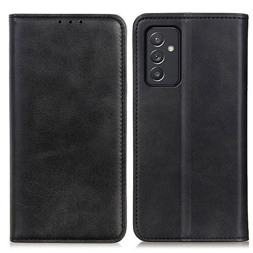 Leather Case Stands Flip Cover Holder A02D for Samsung Galaxy A15 4G Black