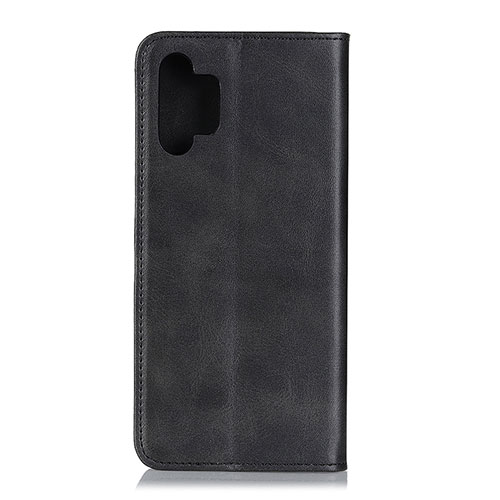 Leather Case Stands Flip Cover Holder A02D for Samsung Galaxy A32 4G Black