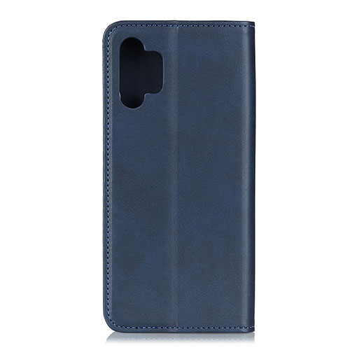 Leather Case Stands Flip Cover Holder A02D for Samsung Galaxy A32 5G Blue