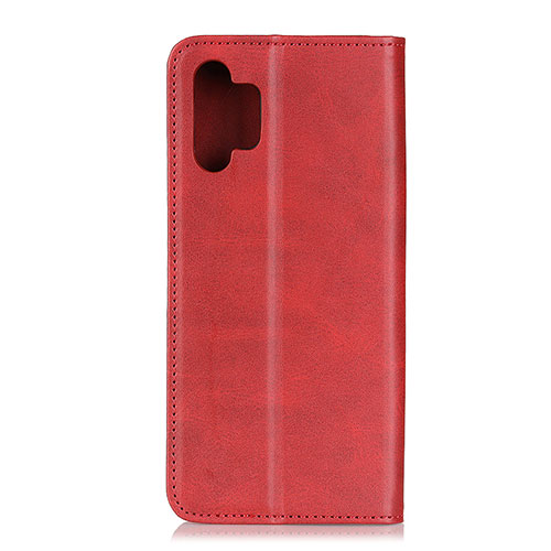 Leather Case Stands Flip Cover Holder A02D for Samsung Galaxy A32 5G Red