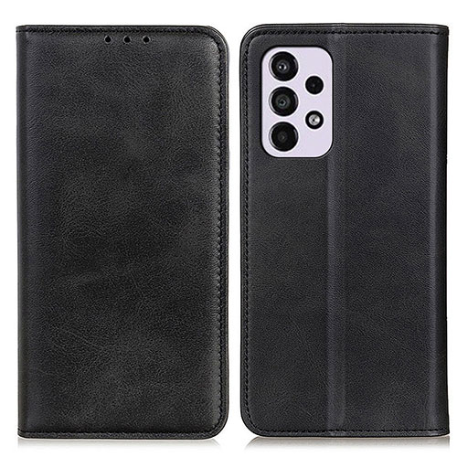 Leather Case Stands Flip Cover Holder A02D for Samsung Galaxy A33 5G Black