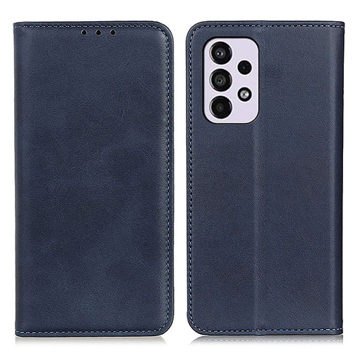 Leather Case Stands Flip Cover Holder A02D for Samsung Galaxy A33 5G Blue