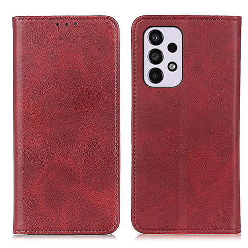 Leather Case Stands Flip Cover Holder A02D for Samsung Galaxy A33 5G Red