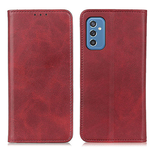 Leather Case Stands Flip Cover Holder A02D for Samsung Galaxy M52 5G Red