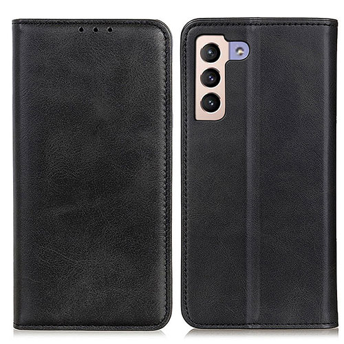 Leather Case Stands Flip Cover Holder A02D for Samsung Galaxy S23 Plus 5G Black