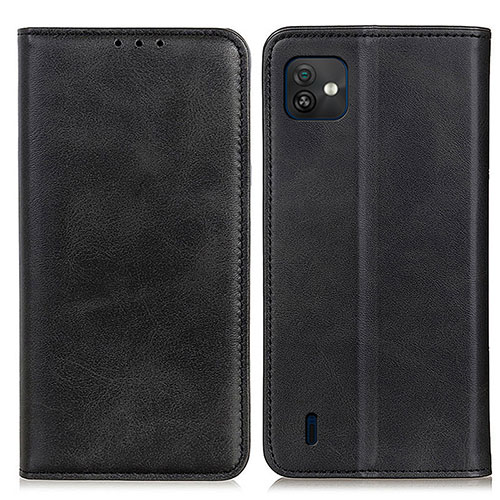 Leather Case Stands Flip Cover Holder A02D for Wiko Y82 Black