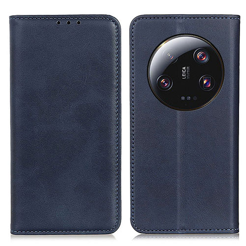 Leather Case Stands Flip Cover Holder A02D for Xiaomi Mi 13 Ultra 5G Blue