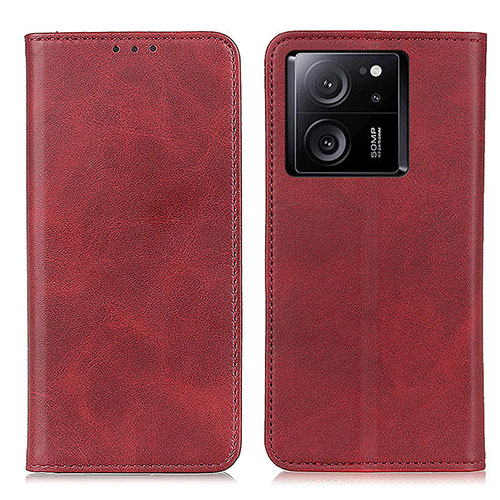 Leather Case Stands Flip Cover Holder A02D for Xiaomi Mi 13T 5G Red