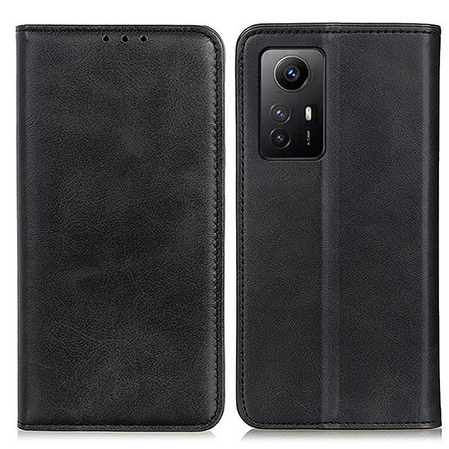 Leather Case Stands Flip Cover Holder A02D for Xiaomi Redmi Note 12S Black