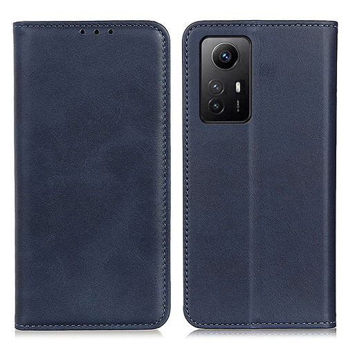 Leather Case Stands Flip Cover Holder A02D for Xiaomi Redmi Note 12S Blue