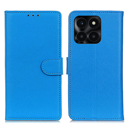 Leather Case Stands Flip Cover Holder A03D for Huawei Honor X6a Sky Blue