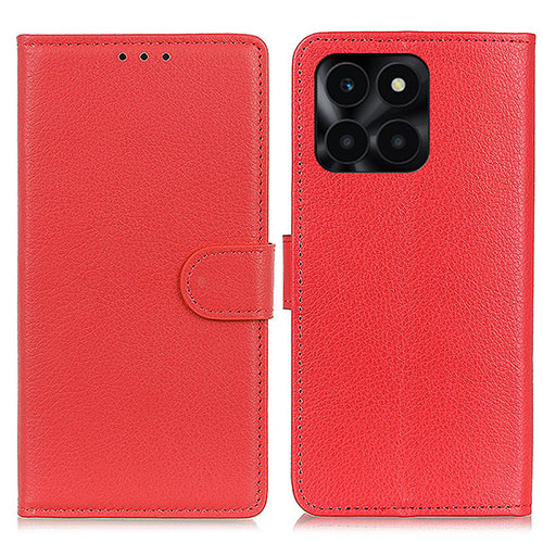 Leather Case Stands Flip Cover Holder A03D for Huawei Honor X8b Red