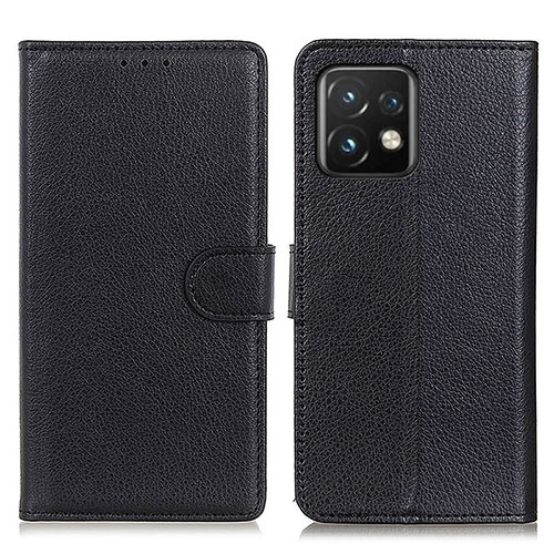 Leather Case Stands Flip Cover Holder A03D for Motorola Moto Edge 40 Pro 5G Black