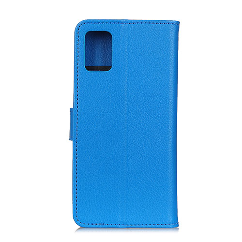 Leather Case Stands Flip Cover Holder A03D for Motorola Moto G100 5G Sky Blue