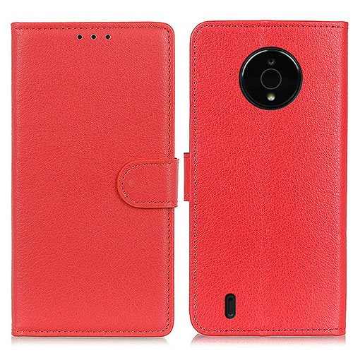 Leather Case Stands Flip Cover Holder A03D for Nokia C200 Red