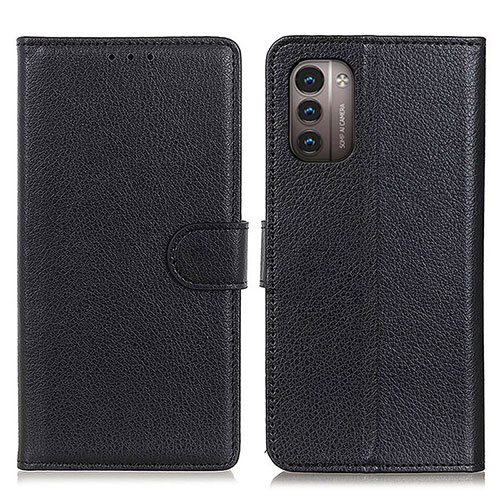 Leather Case Stands Flip Cover Holder A03D for Nokia G11 Black