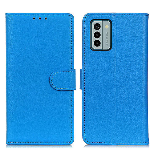 Leather Case Stands Flip Cover Holder A03D for Nokia G22 Sky Blue