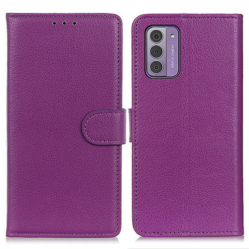 Leather Case Stands Flip Cover Holder A03D for Nokia G310 5G Purple