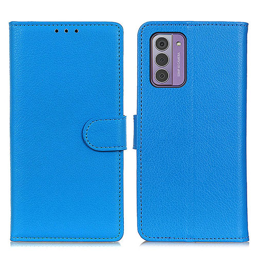 Leather Case Stands Flip Cover Holder A03D for Nokia G310 5G Sky Blue