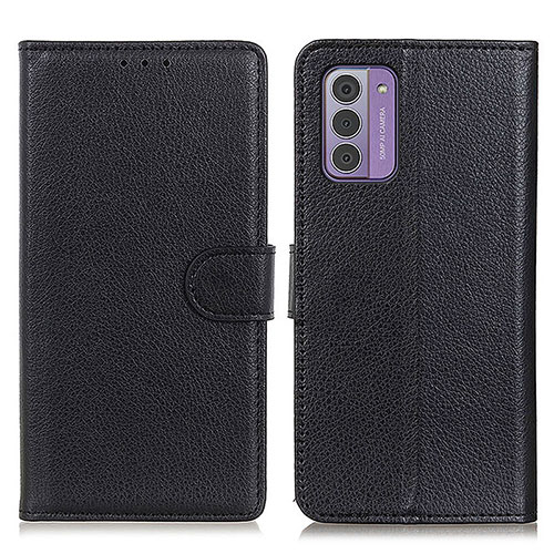 Leather Case Stands Flip Cover Holder A03D for Nokia G42 5G Black